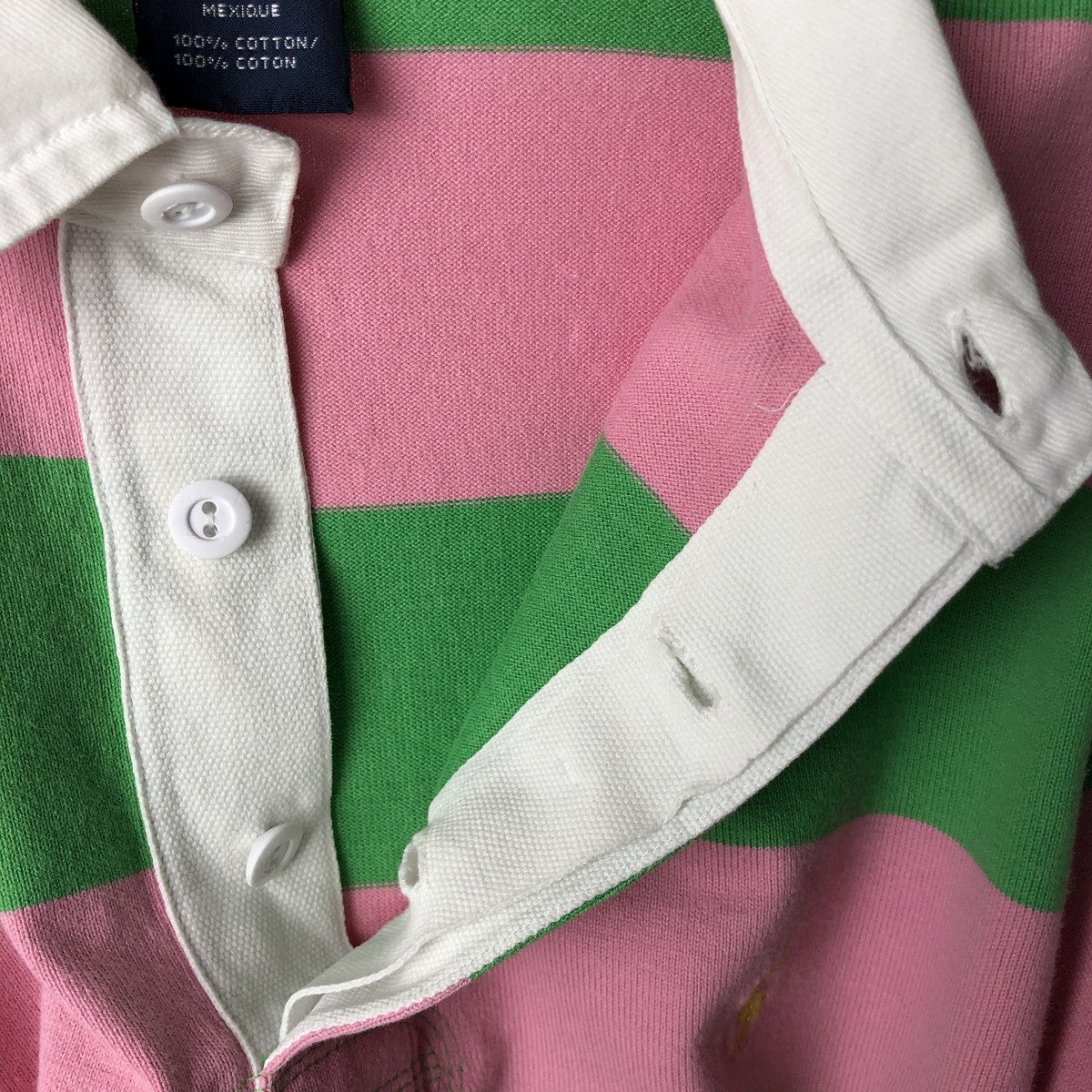 古着 ラルフローレン Ralph Lauren ボーダー柄 長袖 ラガーシャツ