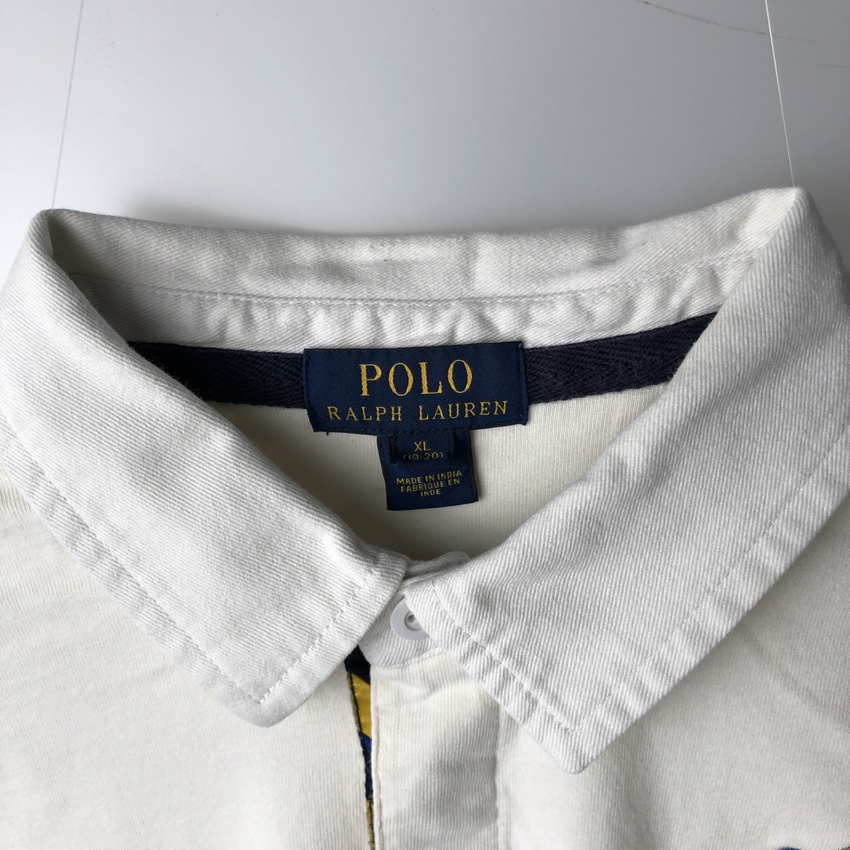 【極美品】Ralph Laurenラルフローレン ENGLANDラガーシャツL白 楽天市場】□ ポロ ラルフローレン 長袖 ラガー シャツ メンズ L