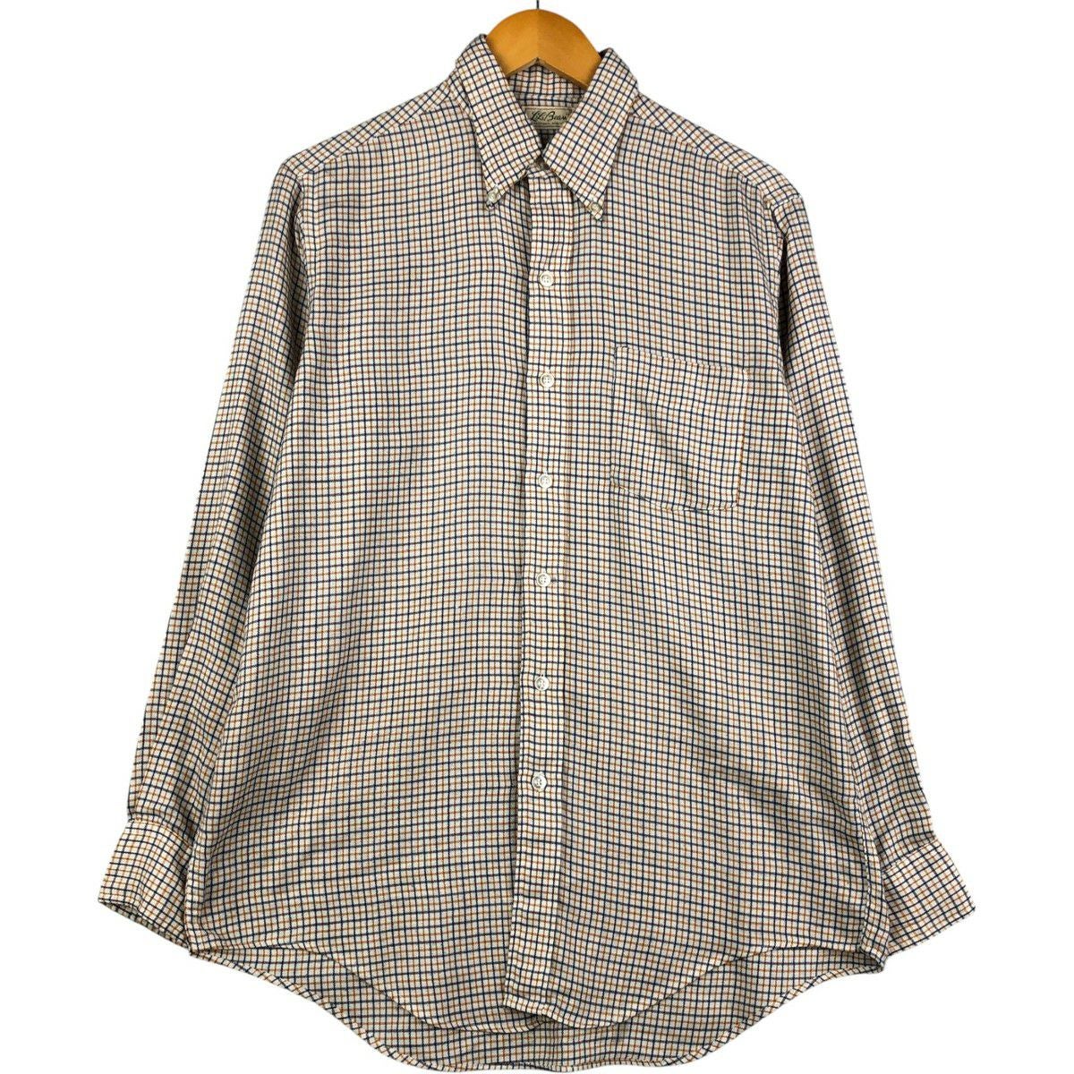 古着 70年代 エルエルビーン L.L.Bean 筆記体白タグ 長袖 ボタンダウン