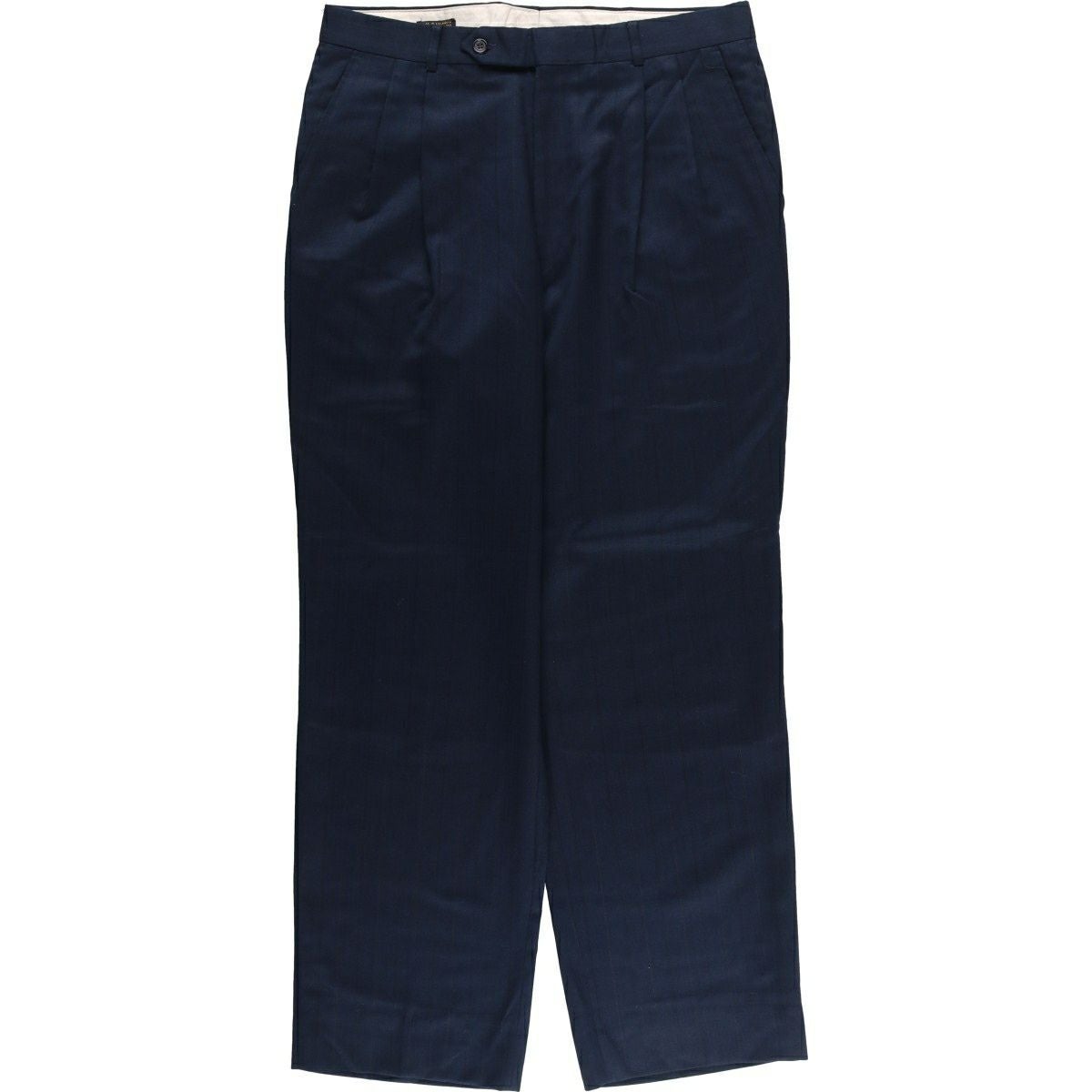 古着 Zanella チェック柄 ツータック スラックス ワイドパンツ