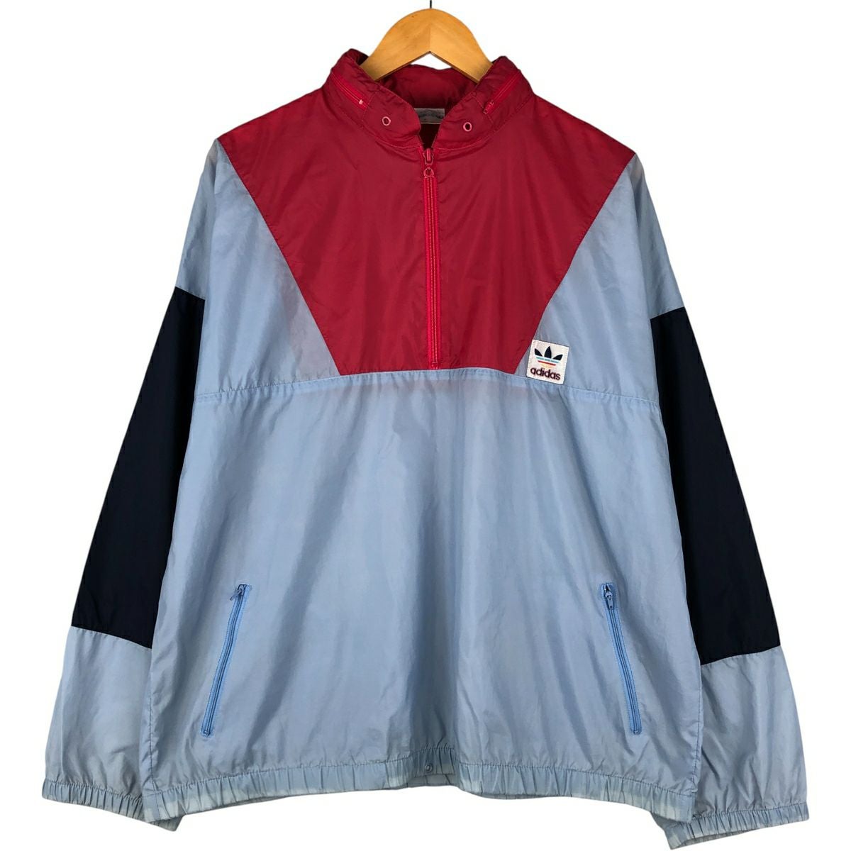 古着 80～90年代 アディダス adidas トレフォイルロゴ ストライプ柄