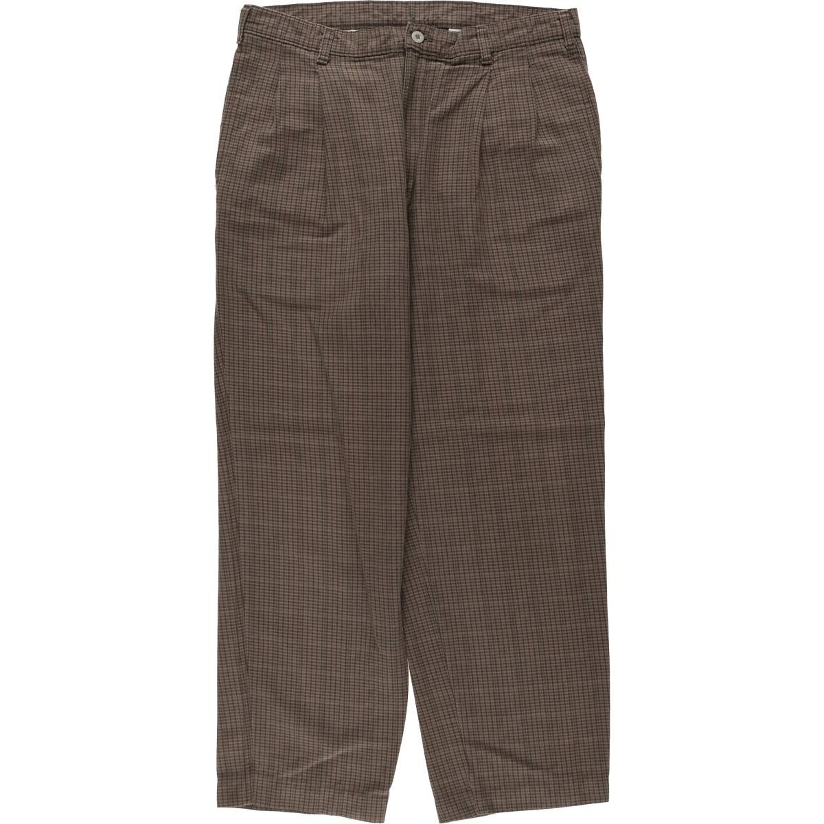 古着 joseph&lyman ツータック スラックス ワイドパンツ メンズw36相当