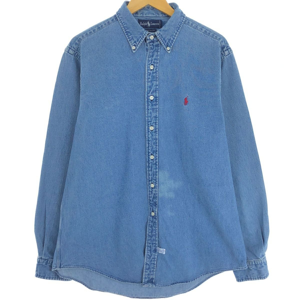 古着 ラルフローレン Ralph Lauren 長袖 ボタンダウンデニムシャツ