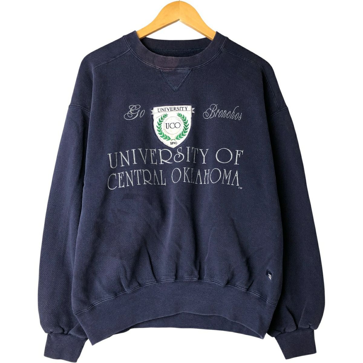古着 90年代 ラッセル Russell HIGH COTTON ボーダー柄 MICHIGAN