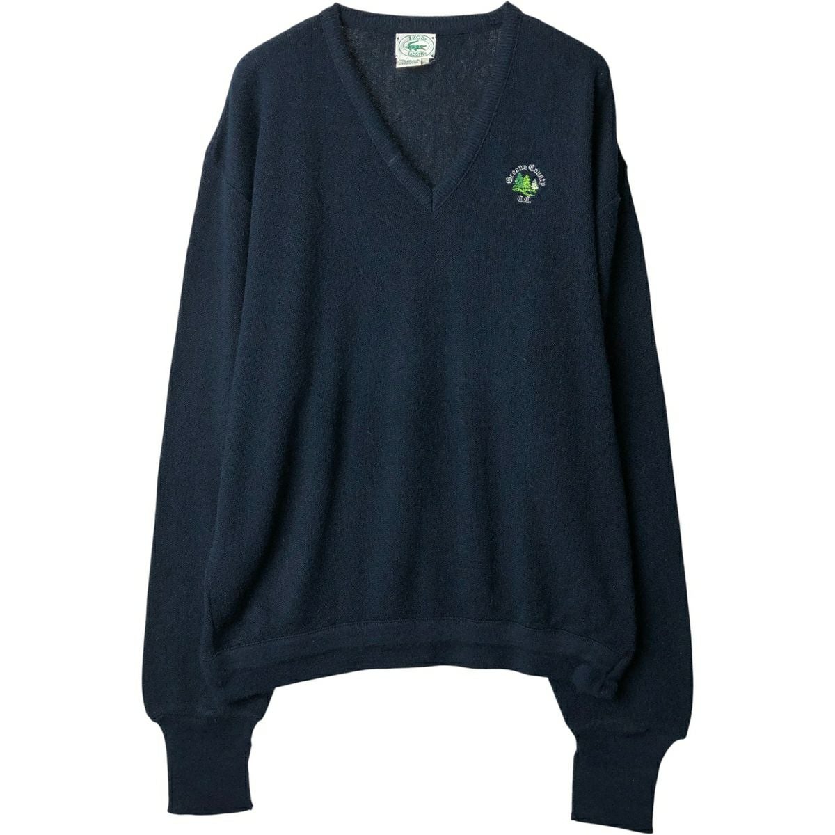 古着 80～90年代 ラコステ LACOSTE IZOD アクリルニットカーディガン