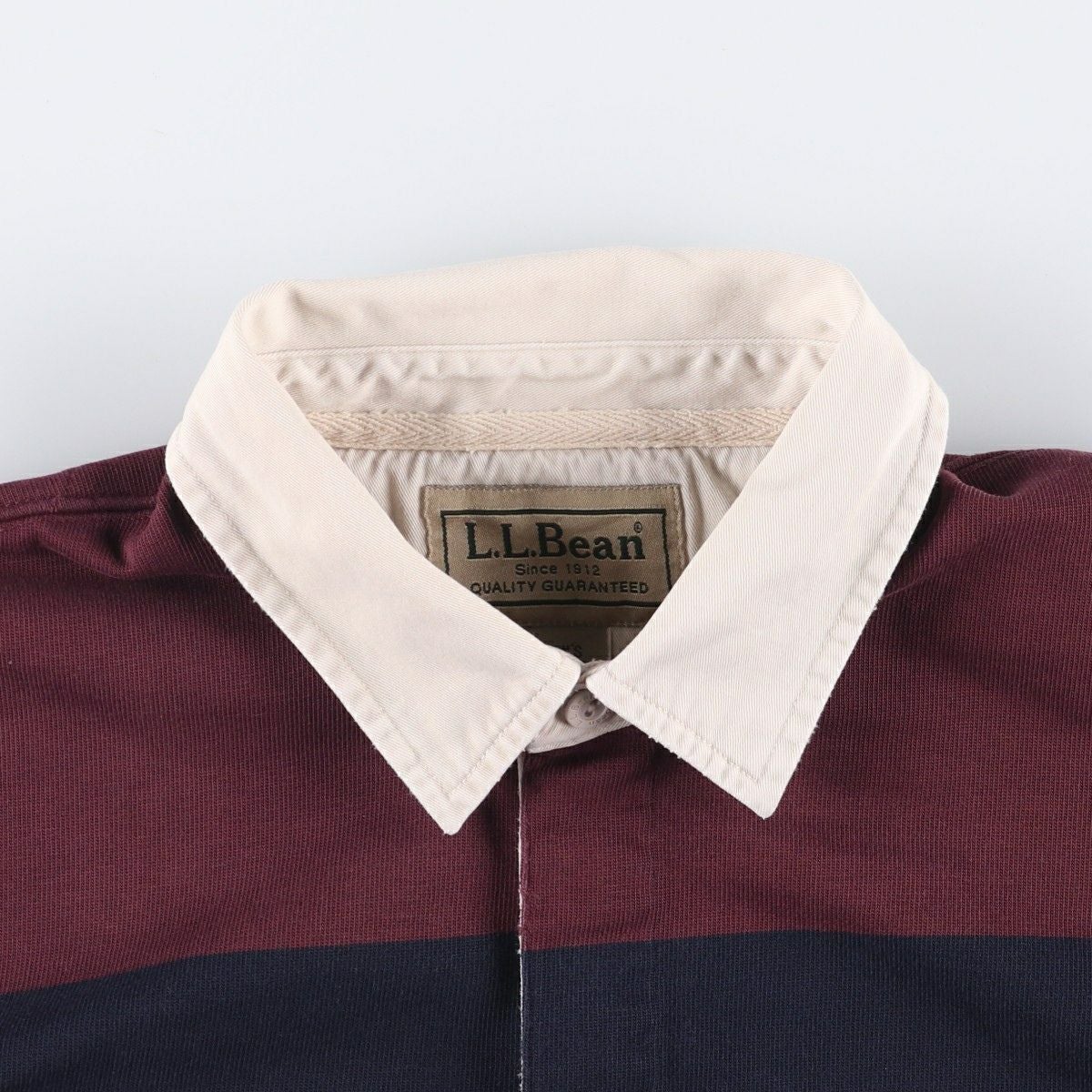 古着 90～00年代 エルエルビーン L.L.Bean ボーダー柄 長袖 ラガー