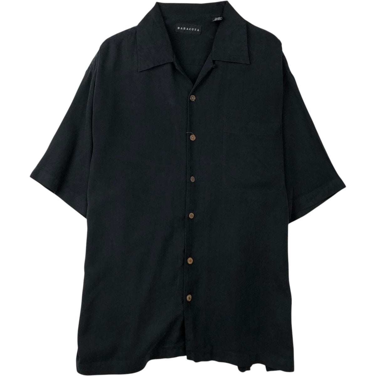 古着 オープンカラー 半袖 ボウリングシャツ ボックスシャツ メンズM