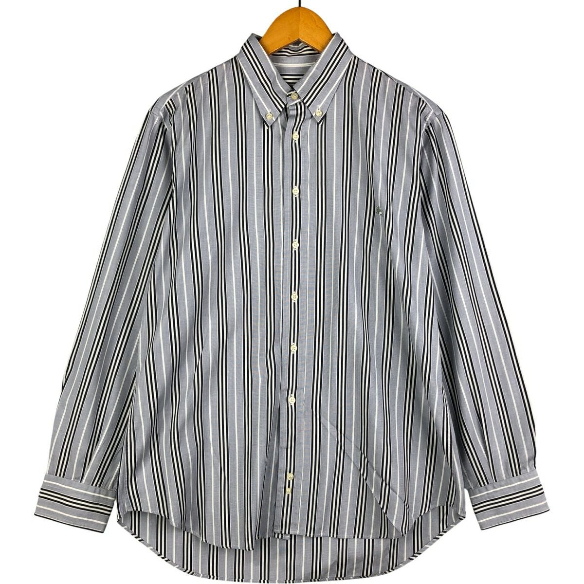 古着 バーバリー Burberrys LONDON マルチストライプ 長袖 ボタン