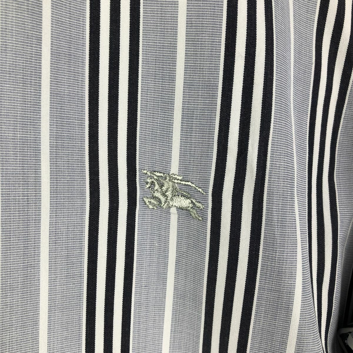 古着 バーバリー Burberrys LONDON マルチストライプ 長袖 ボタン