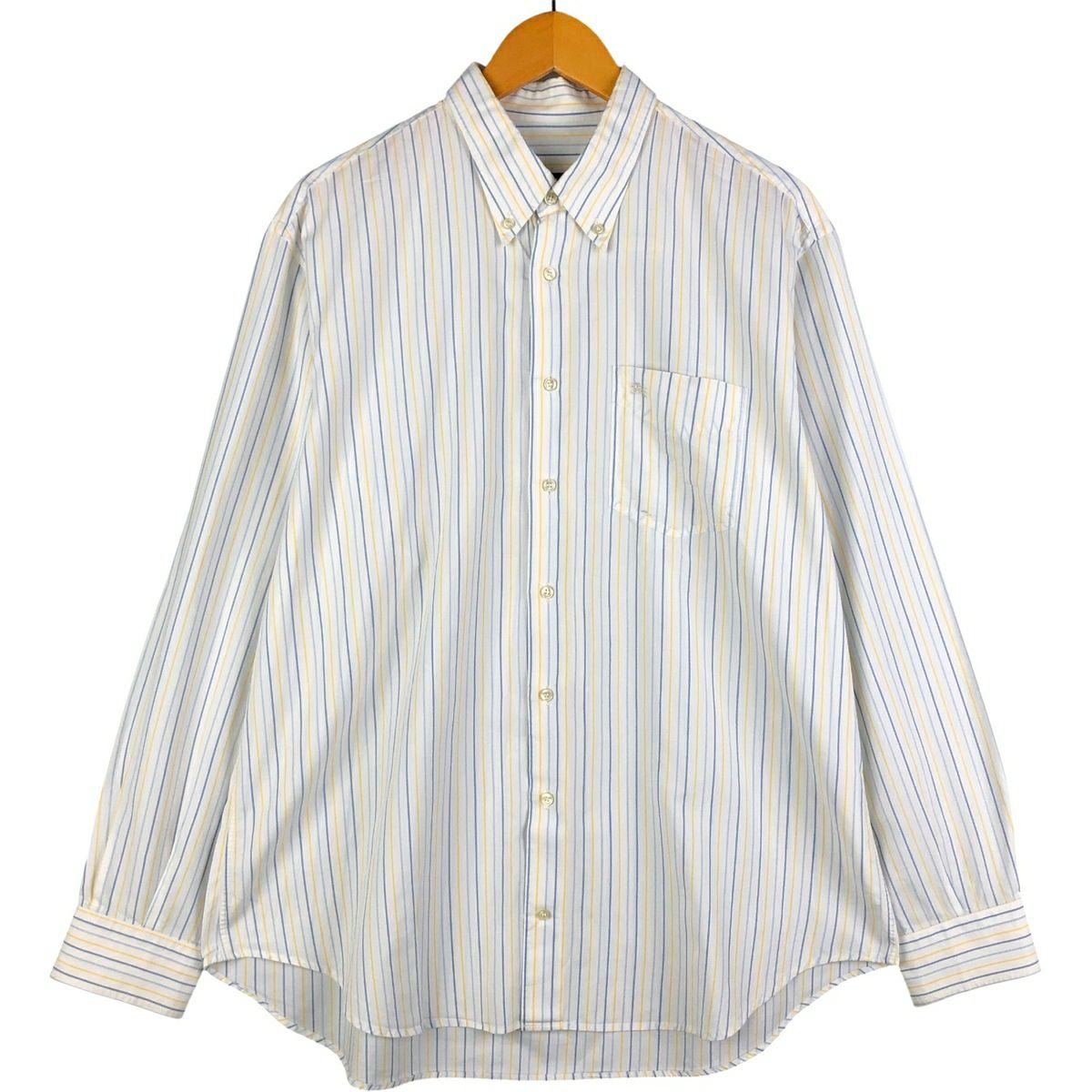 古着 バーバリー Burberrys LONDON マルチストライプ 長袖 ボタン
