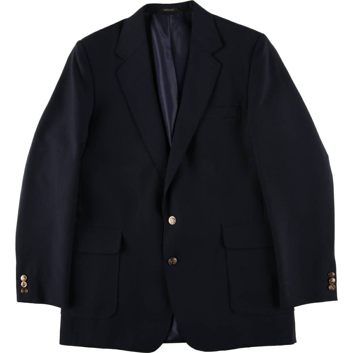 古着 80～90年代 KUPPENHEIMER ダブルブレスト ピークドラペル 紺