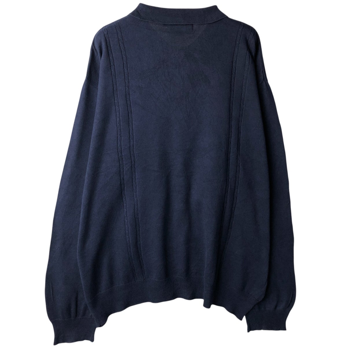 CHAPS ラルフローレン カウチンニット　ウール100% ネイビー　M Ralph Lauren - 古着 ラルフローレン Ralph Lauren CHAPS チャップス