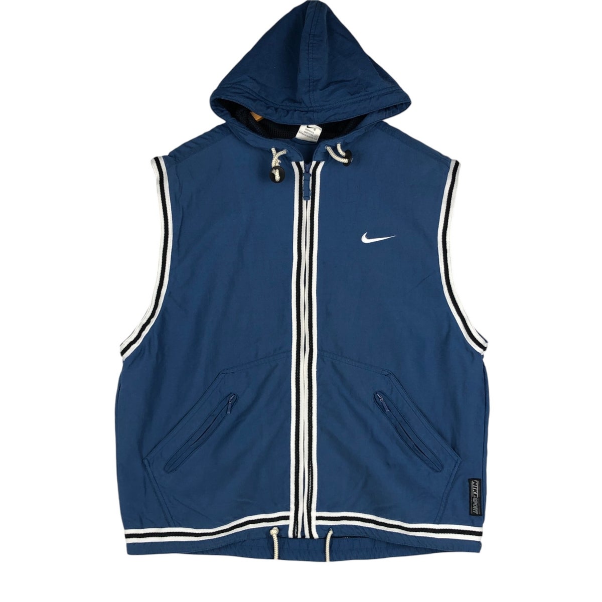 イチ　　　　　　90's vintage old nike パーカーベスト 古着 90年代 ナイキ NIKE フード付き ナイロンベスト メンズS相当