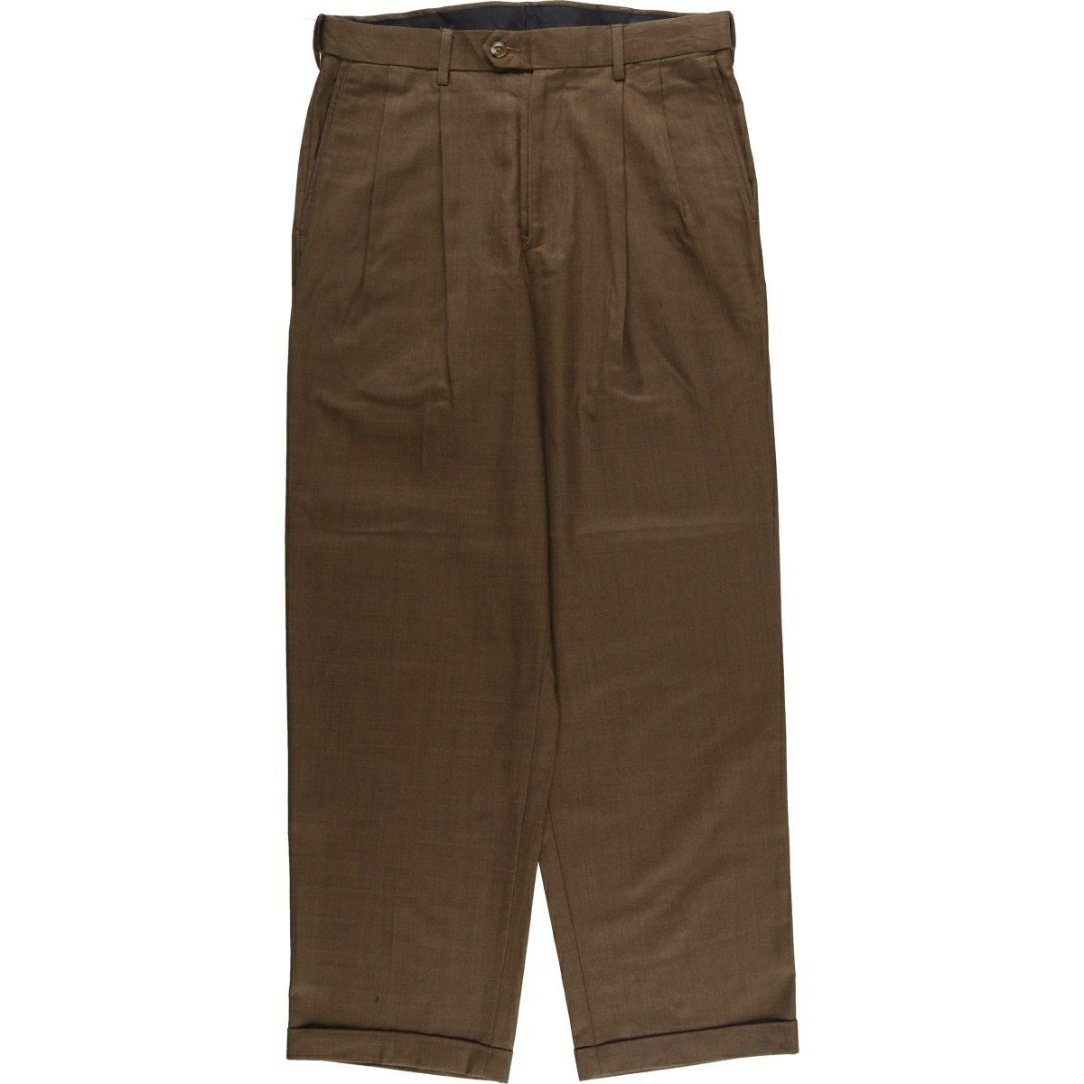 古着 Emidio Tucci ツータック ウールパンツ スラックス メンズw34相当