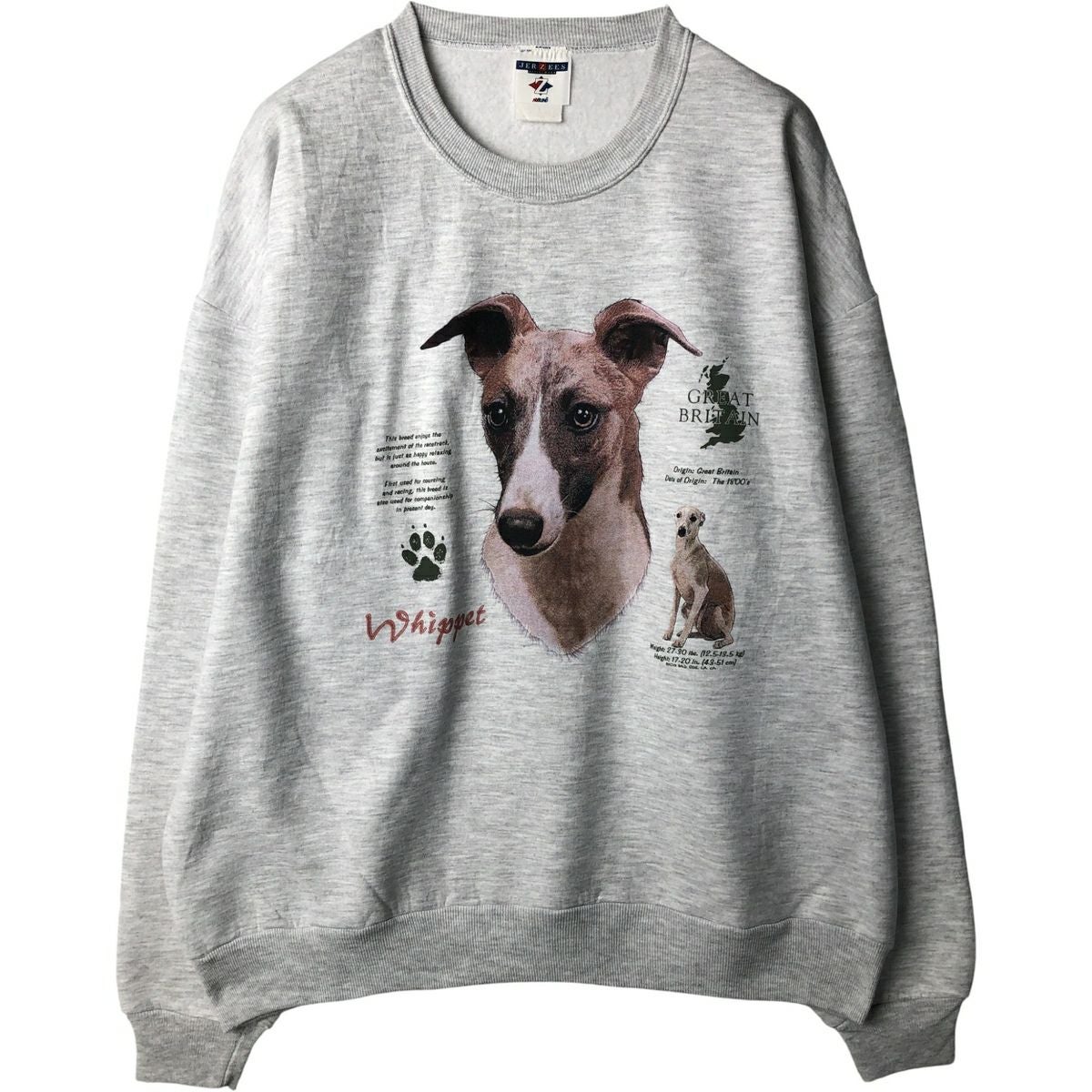 古着 ギルダン GILDAN VIZSLA ビズラ 犬柄 アニマル スウェットシャツ