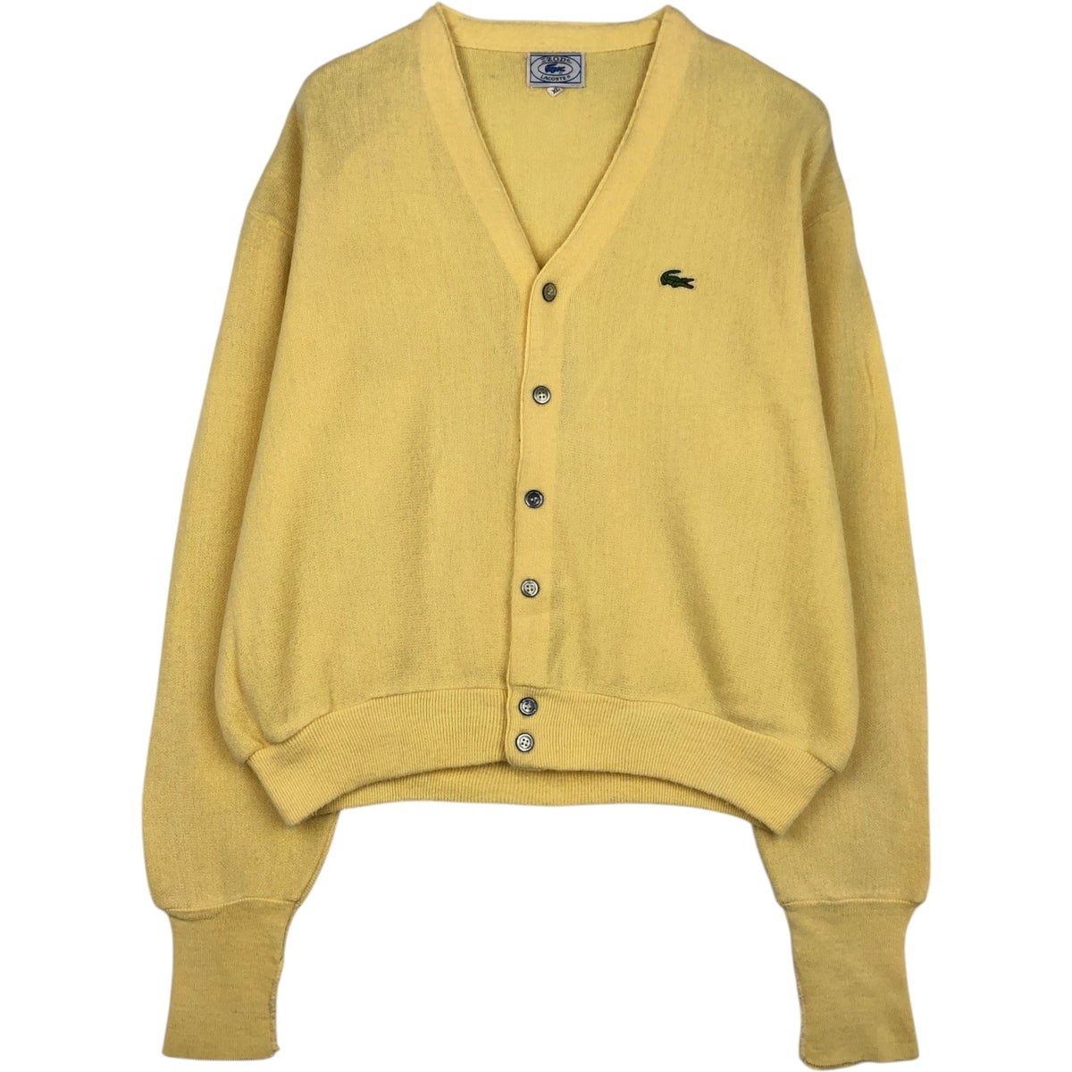 古着 70年代 ラコステ LACOSTE IZOD アクリルニットカーディガン