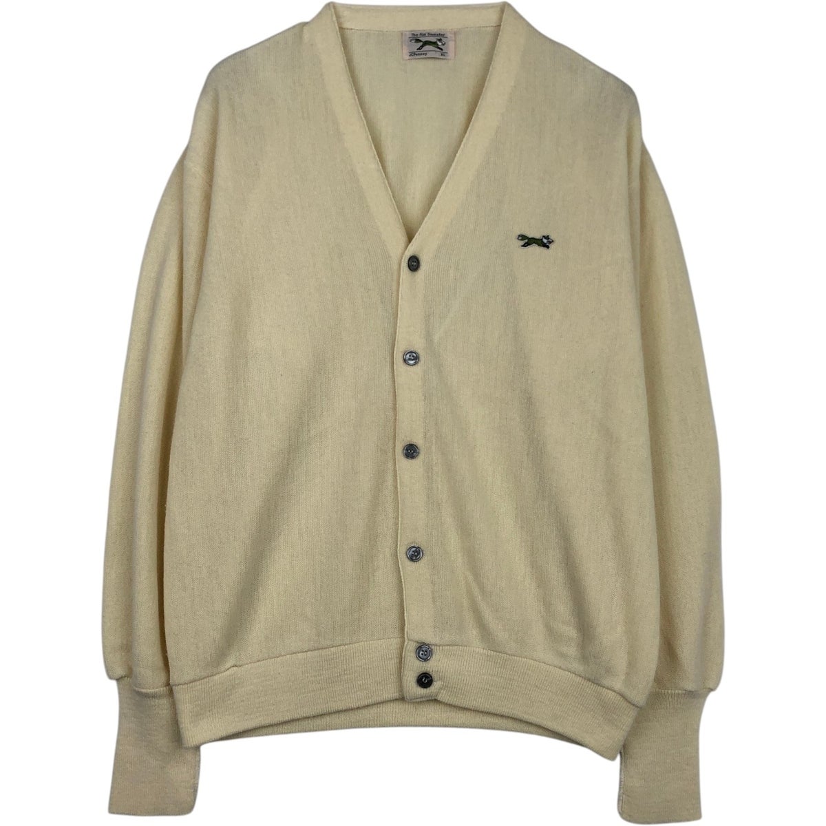 古着 70～80年代 JCPenney Vネック アクリルニットセーター メンズXL