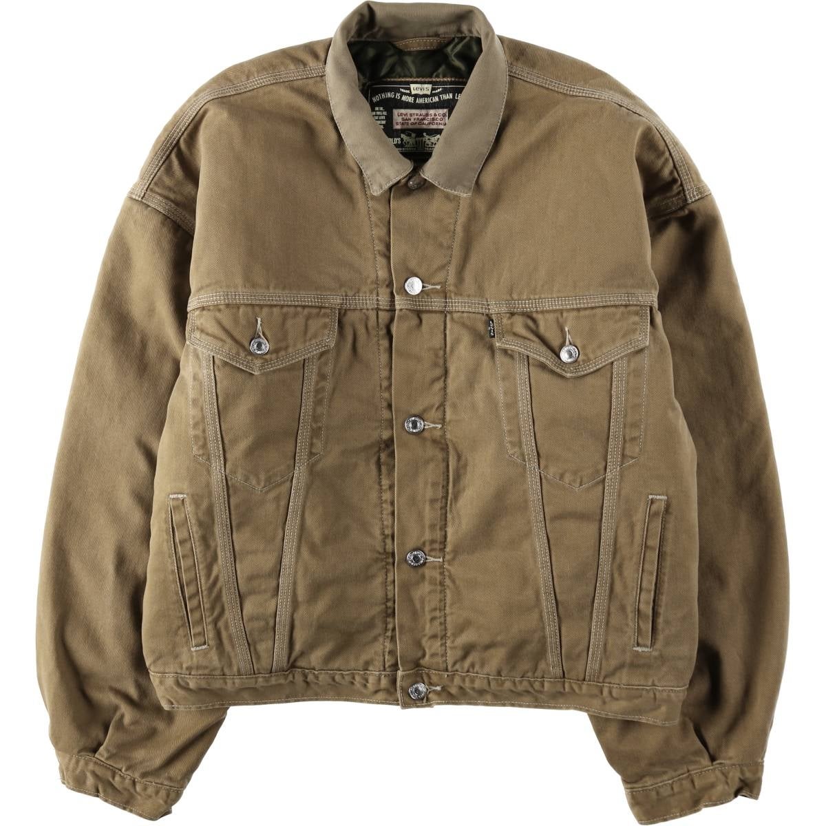 リーバイス ダック地 ワークジャケット 90s Levi'sリーバイス パチポケ ブランケットライナー ダック地 ワーク