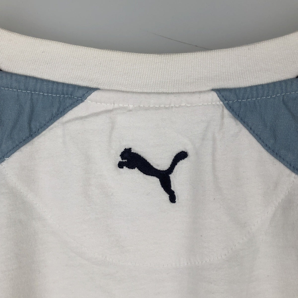 古着 90～00年代 プーマ PUMA Vネック ロゴプリントTシャツ メンズXL
