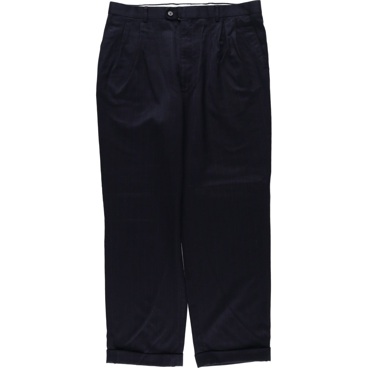 90s Yves Saint Laurent “3タック“ スラックス　ブラック 古着 90s Yves Saint Laurent 2タック ウール スラックス パンツ