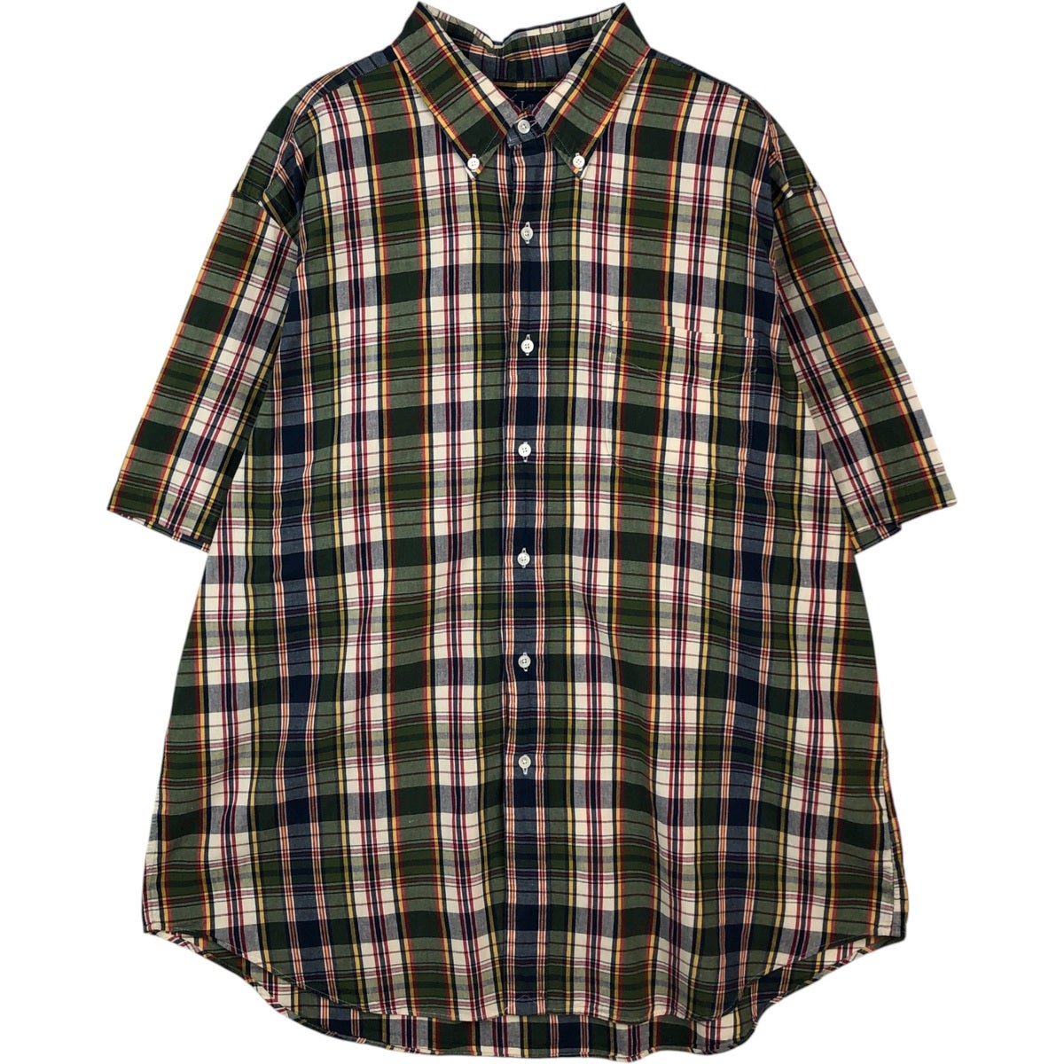 古着 ラルフローレン Ralph Lauren CLASSIC FIT マドラスチェック 半袖
