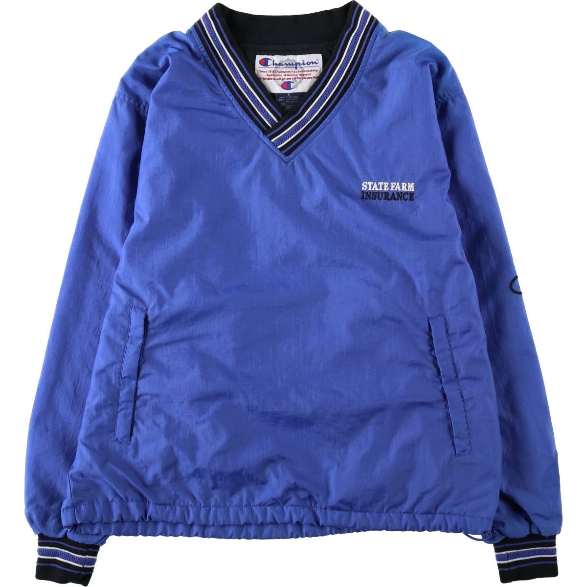 古着 チャンピオン Champion Vネック ナイロンプルオーバー メンズL