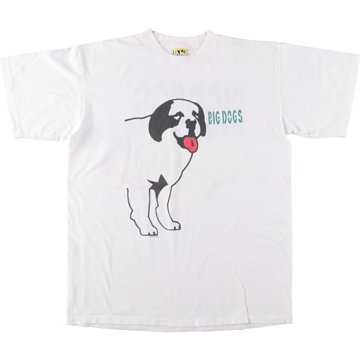 古着 90年代 ビッグドッグス BIG DOGS 犬柄 プリントTシャツ メンズXL