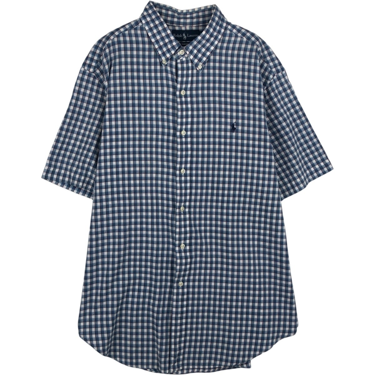 古着 ラルフローレン Ralph Lauren CLASSIC FIT クラシックフィット チェック柄 半袖 ボタンダウンシャツ メンズM相当 /eaa564010 古着 ラルフローレン Ralph Lauren CLASSIC FIT クラシックフィット