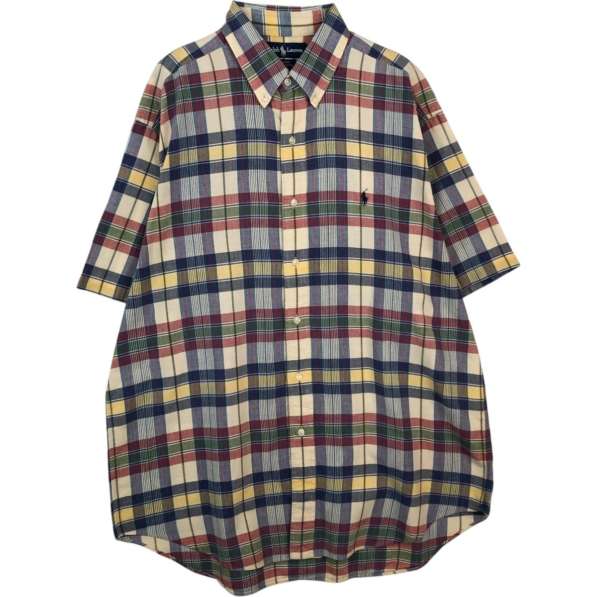古着 ラルフローレン Ralph Lauren BLAKE マドラスチェック 半袖