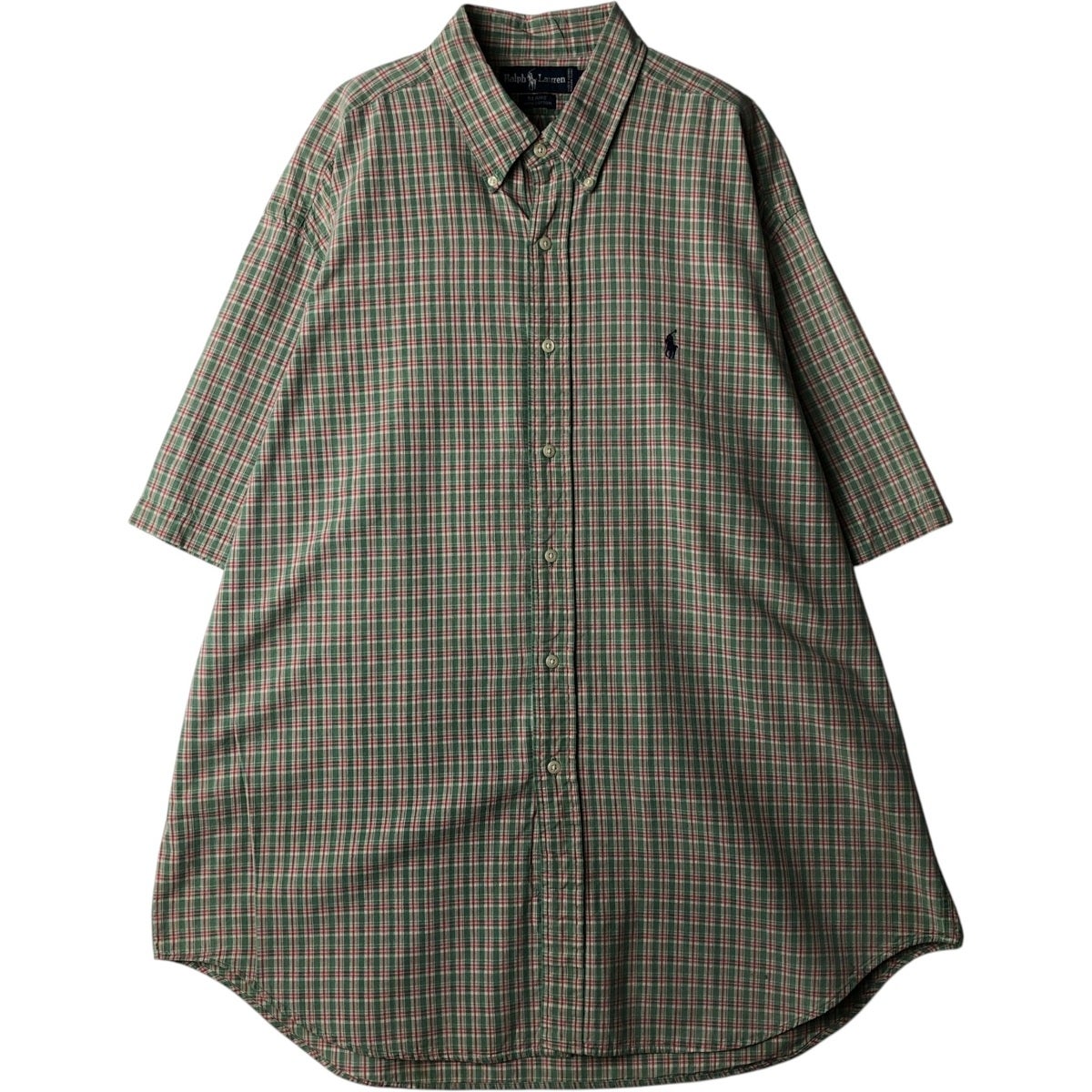 古着 ラルフローレン Ralph Lauren BLAIRE 半袖 ボタンダウン チェック