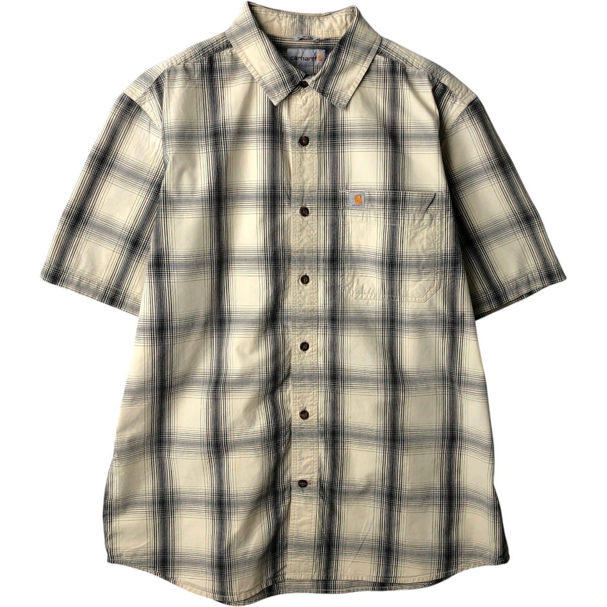 古着 カーハート Carhartt RELAXED FIT チェック柄 半袖 ワークシャツ