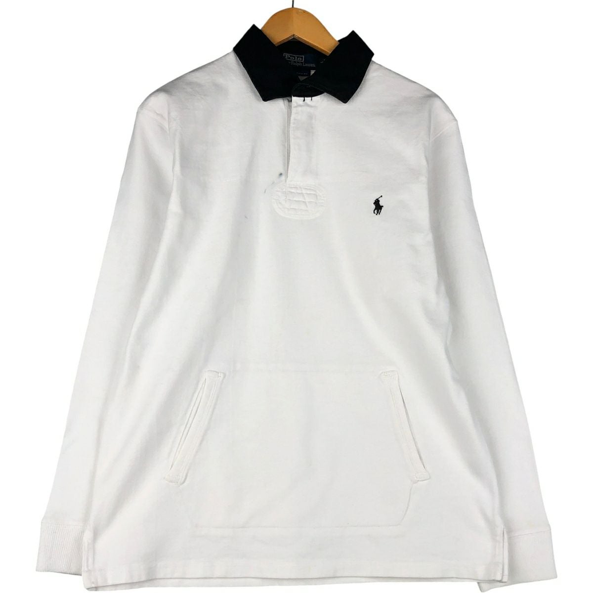 ラルフローレン ビッグポニー長袖ラ ガーシャツM ホワイト 古着 ラルフローレン Ralph Lauren POLO by Ralph Lauren ビッグポニー