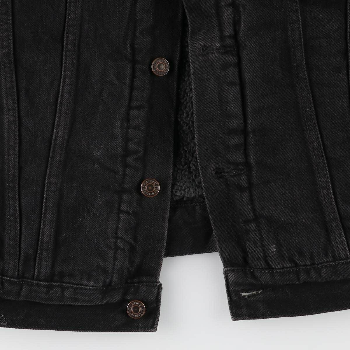 古着 リーバイス Levis ブラックデニムボアジャケット メンズM相当
