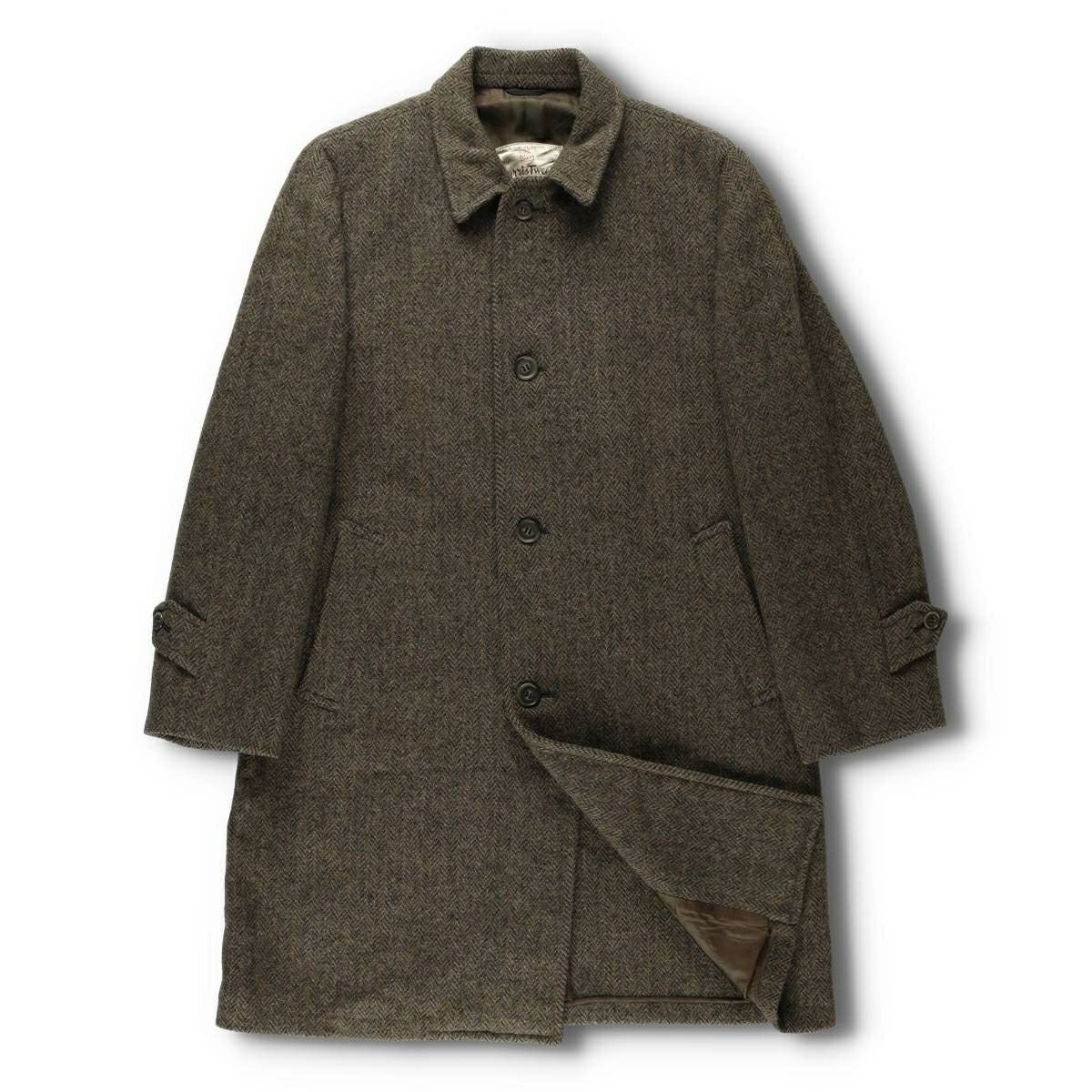 古着 70年代 Harris Tweed ハリスツイード ウールロングコート