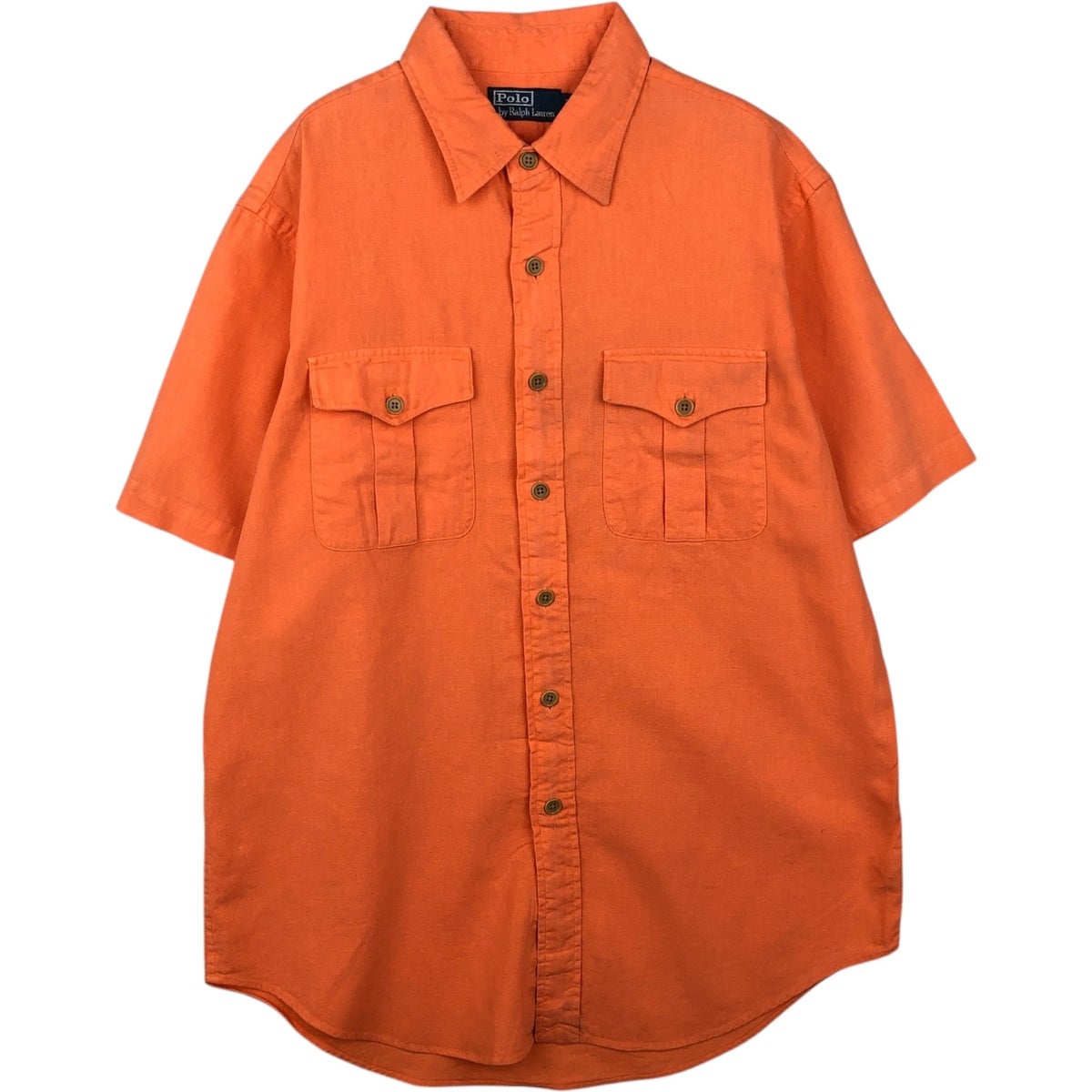 超スペシャル 90s ラルフローレン CALDWELL シャツ L オレンジ 古着 90年代 ラルフローレン Ralph Lauren POLO by Ralph Lauren
