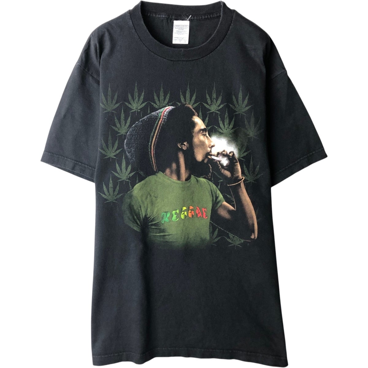 古着 BOB MARLEY ボブマーリー ラップTシャツ ラップT メンズXL相当
