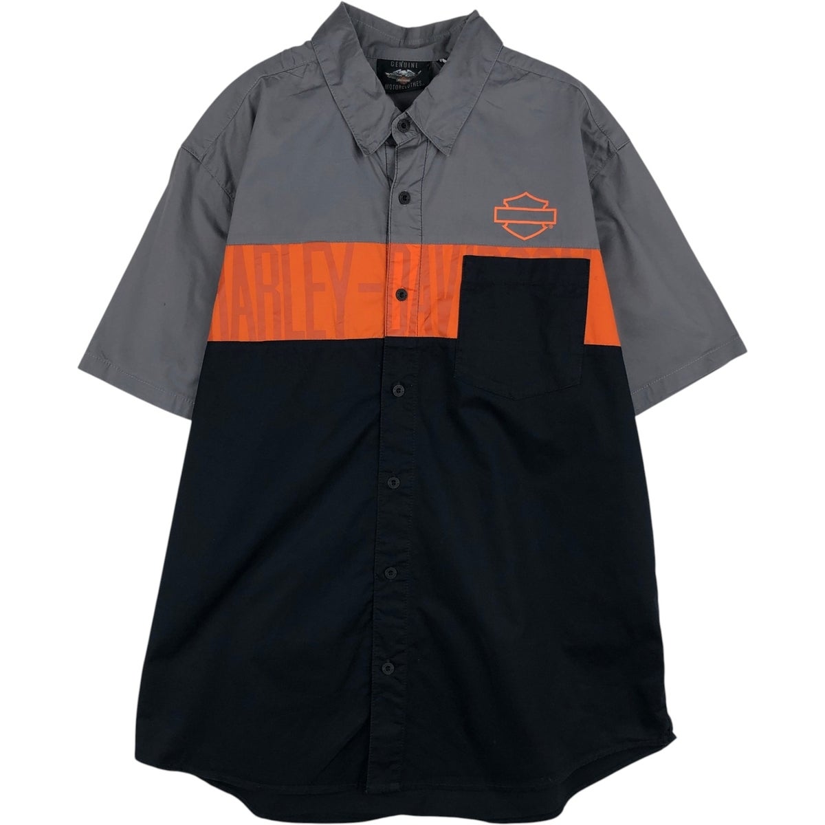 古着 ハーレーダビッドソン Harley-Davidson 半袖 ワークシャツ