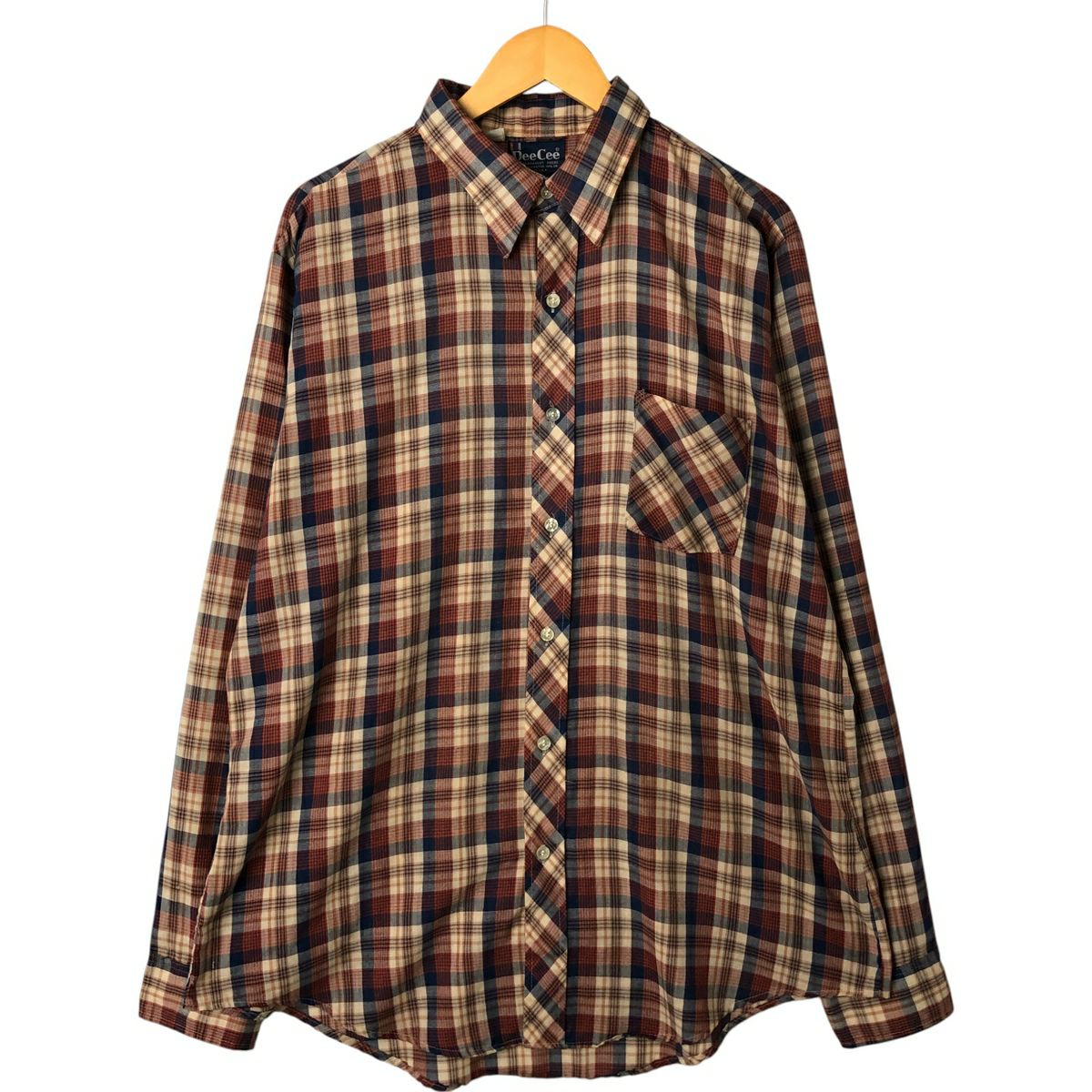 古着 50～60年代 TEM-TEX チェック柄 長袖 ウエスタンシャツ USA製