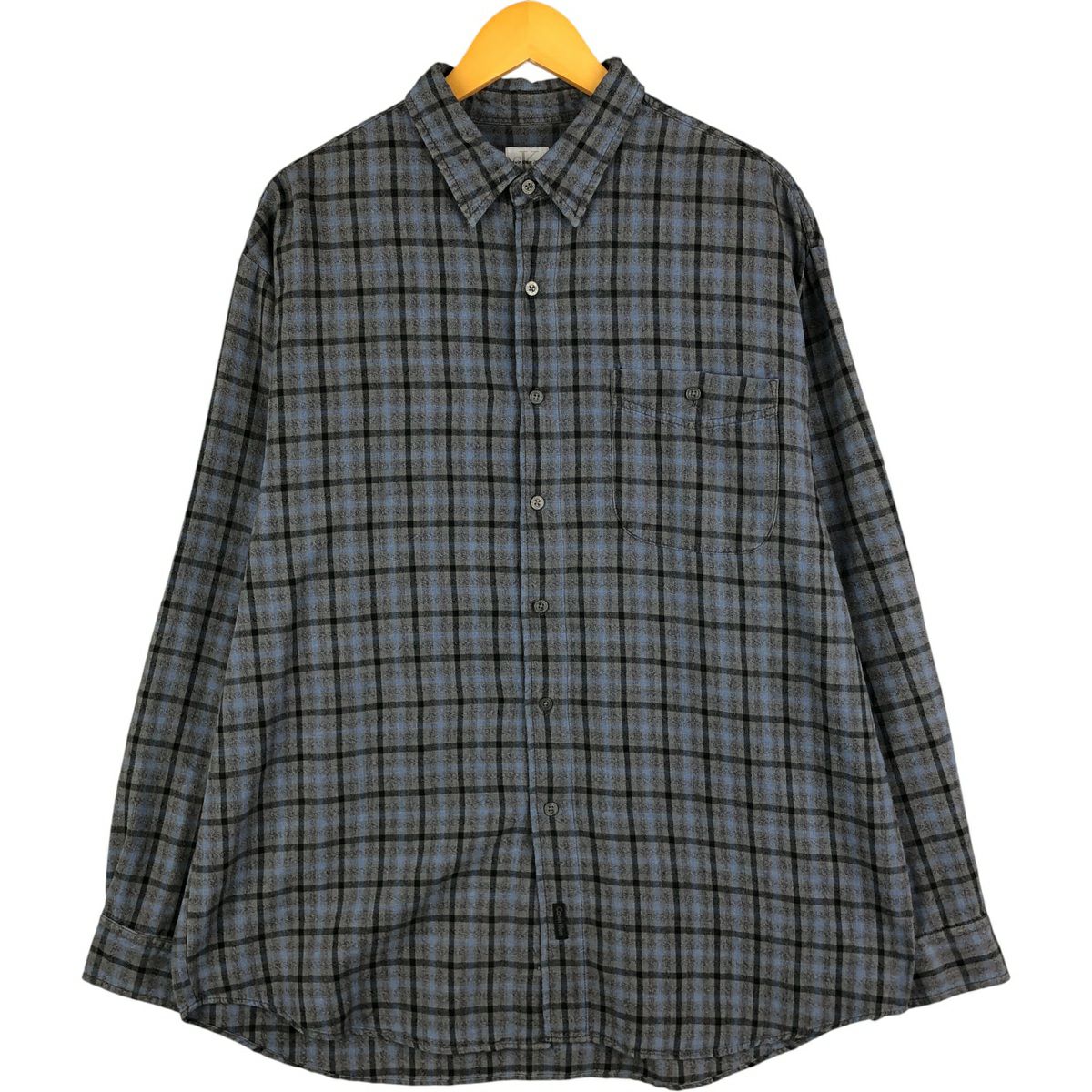 古着 カルバンクライン Calvin klein ストライプ柄 ウールテーラード