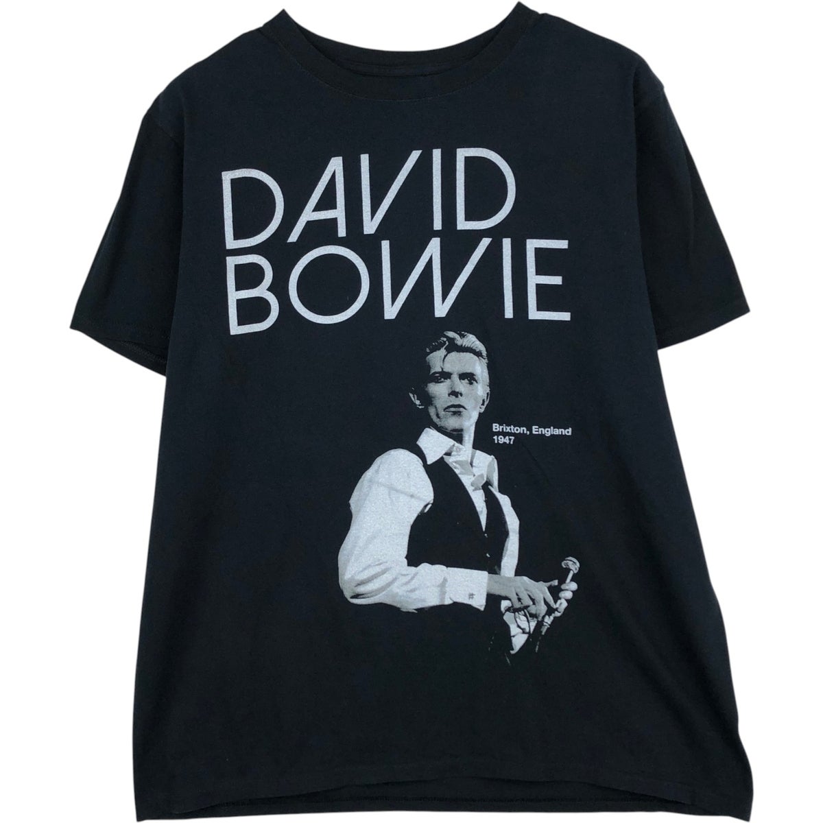 古着 DAVID BOWIE デヴィッドボウイ バンドTシャツ バンT メンズL相当