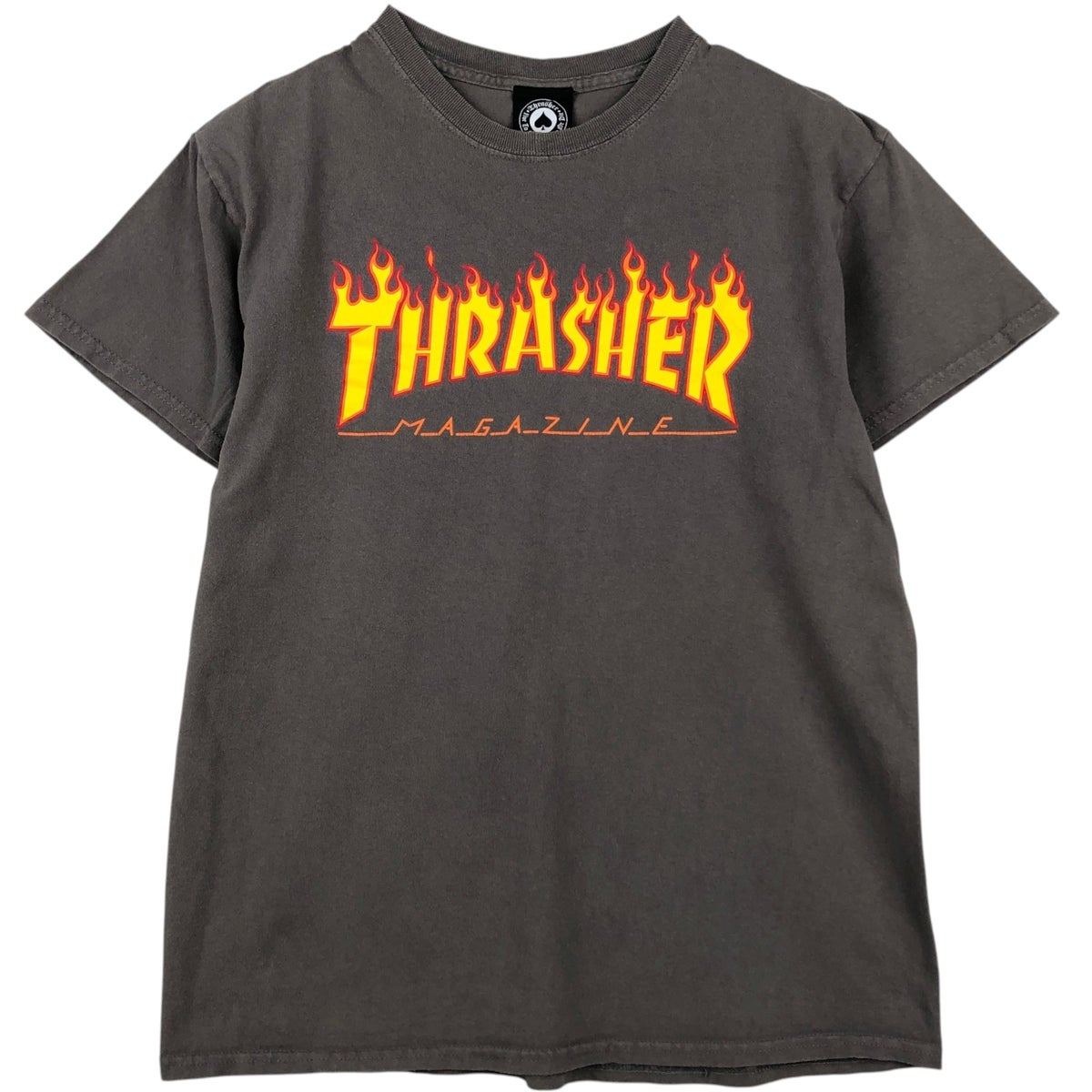 古着 スラッシャー THRASHER ファイヤーパターン ロゴプリントTシャツ
