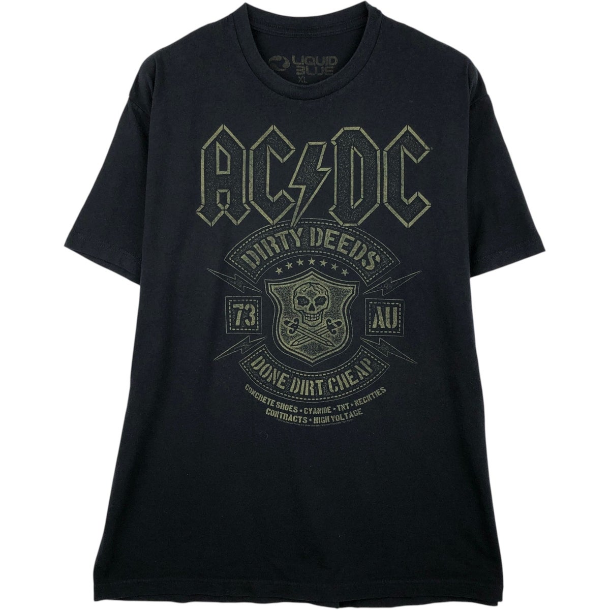 古着 リキッドブルー LIQUID BLUE AC/DC エーシーディーシー ラグラン