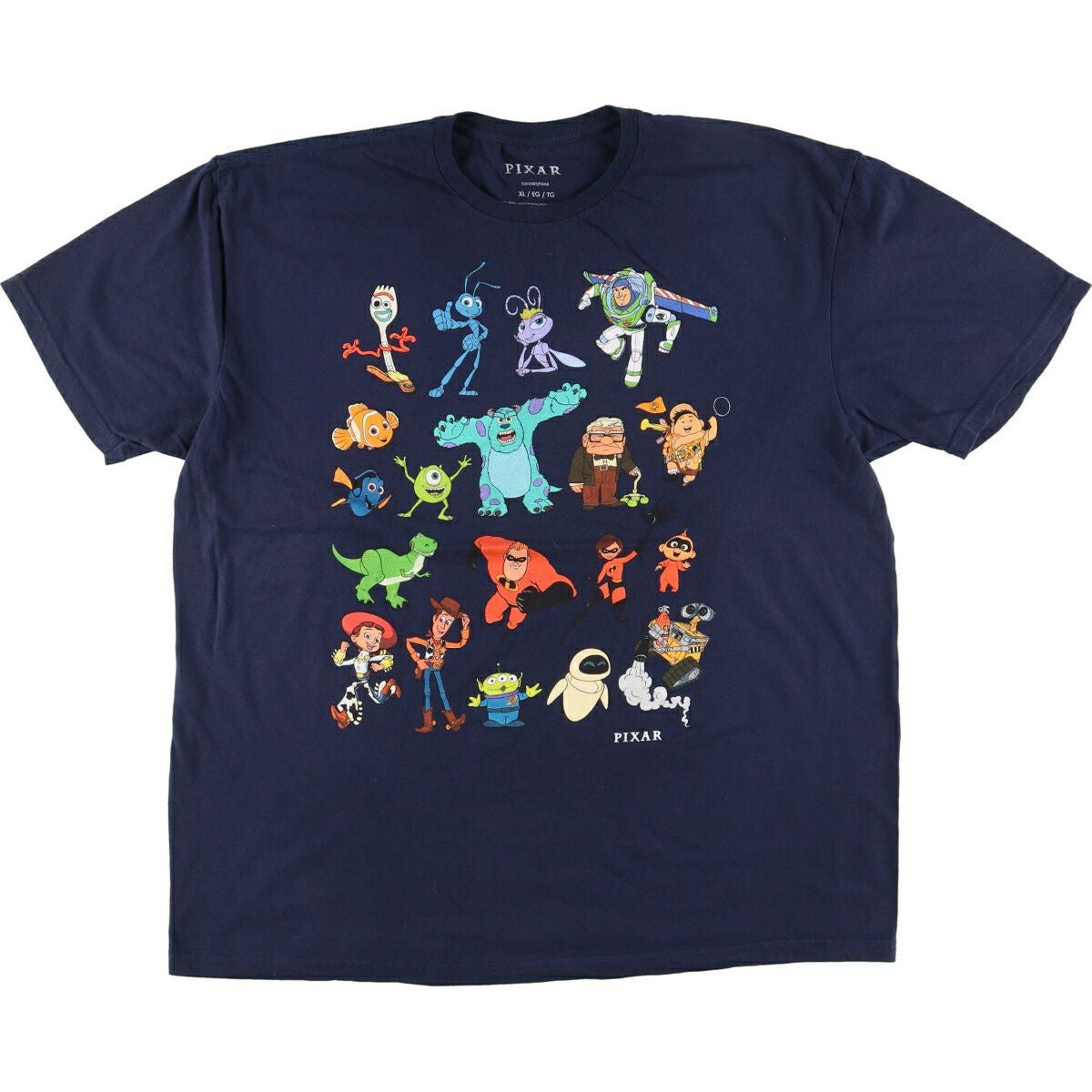 古着 PIXAR ピクサー アニメ キャラクタープリントTシャツ メンズXL