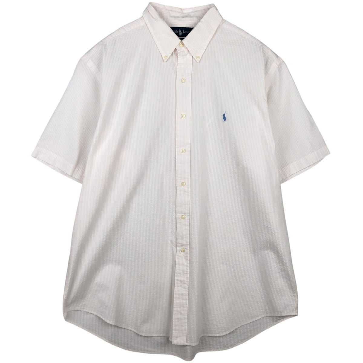 古着 ラルフローレン Ralph Lauren CLASSIC FIT シアサッカー 半袖