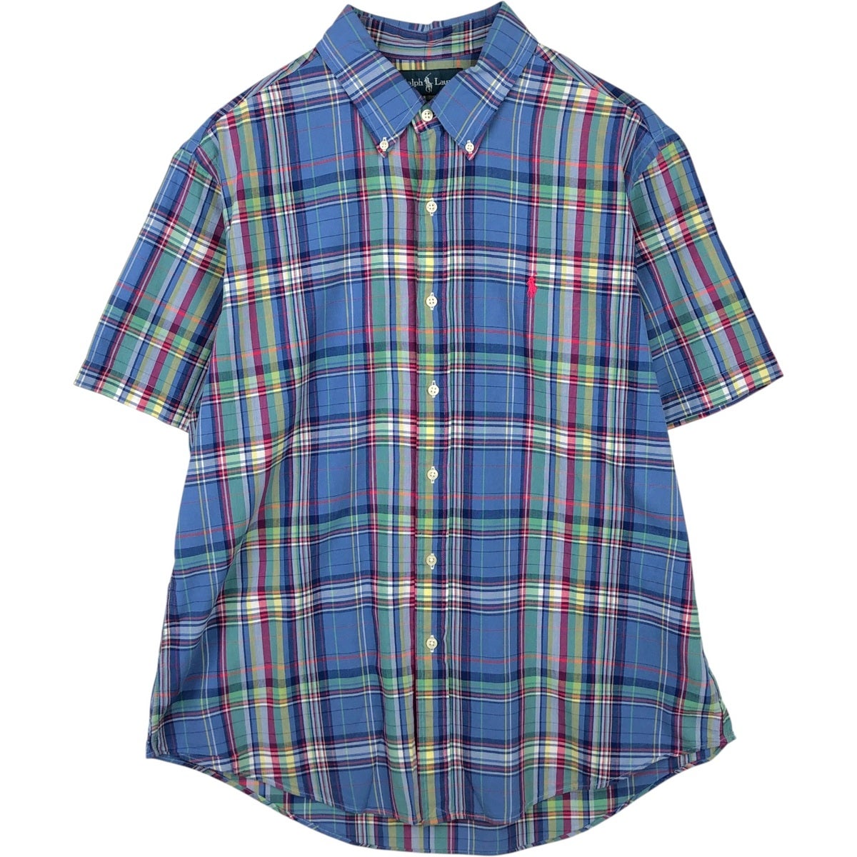 古着 ラルフローレン Ralph Lauren CUSTOM FIT 半袖 ボタンダウン