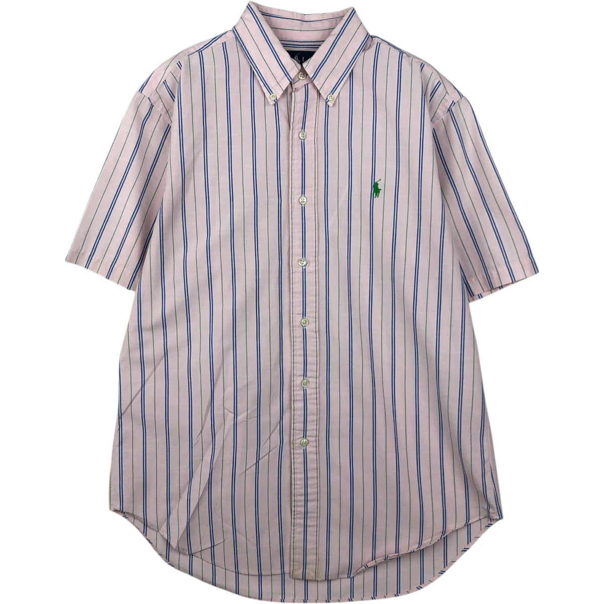古着 ラルフローレン Ralph Lauren CLASSIC FIT クラシックフィット シアサッカー 半袖 ボタンダウンシャツ メンズL相当 /eaa558348 古着 ラルフローレン Ralph Lauren CLASSIC FIT クラシックフィット