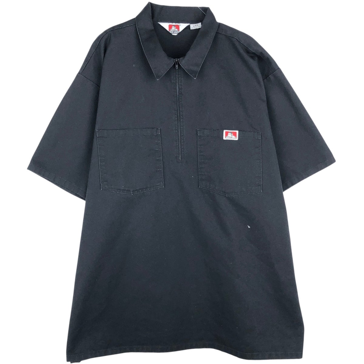 古着 90年代 ベンデイビス BEN DAVIS ハーフジップ 半袖 ワークシャツ