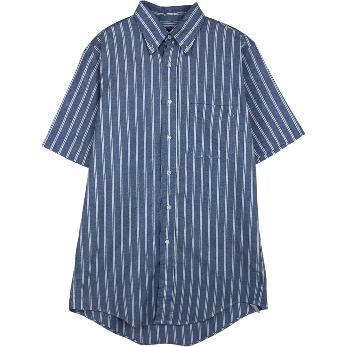古着 ランズエンド LANDS END 半袖 メキシカンシャツ キューバシャツ
