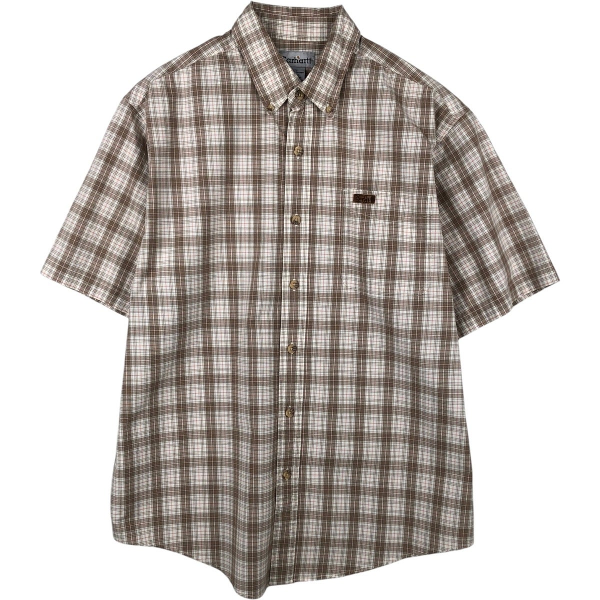 古着 カーハート Carhartt チェック柄 長袖 ボタンダウン ワークシャツ
