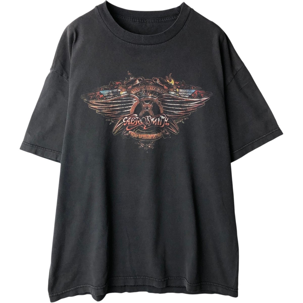 【ファンクラブ限定】 エアロスミス Tシャツ　ヴィンテージ　古着　ミレニアム AEROSMITH エアロスミス AERO FORCE ONE バンドTシャツ メンズM 古着